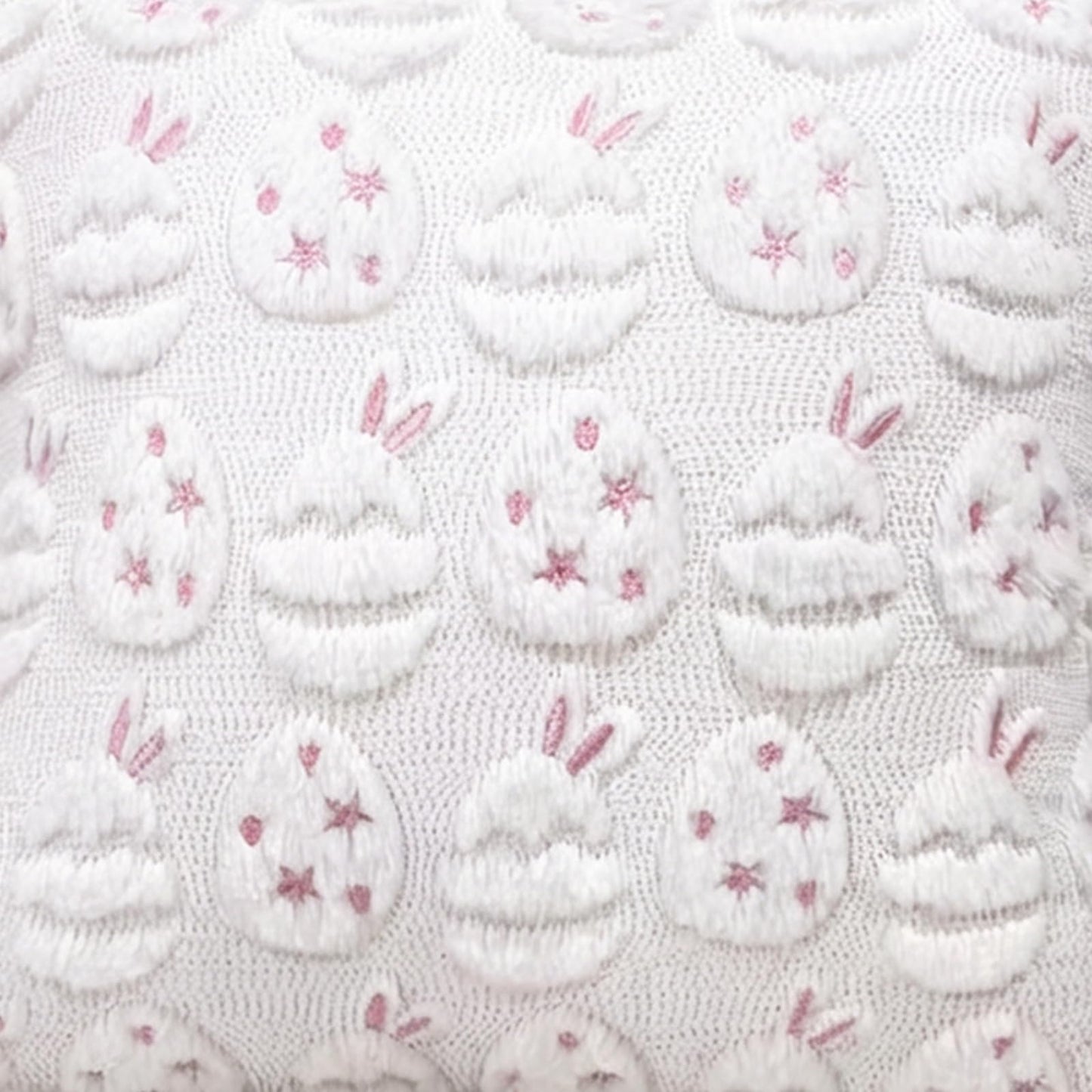 HDVUHKI Easter Throw Pillow Covers 18x18 inch Set of 4, White Pink Bunny Eggs Holiday Living Room Soft Fluffy Plush Faux Fur Wool Decorations for Sofa Couch Bed