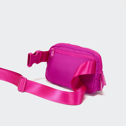 Pander Two Way Zipper Fanny Pack Nylon Everywhere Belt Bag for Women, Water Repellent Waist Packs, Crossbody Bags with Adjustable Strap (Black).
