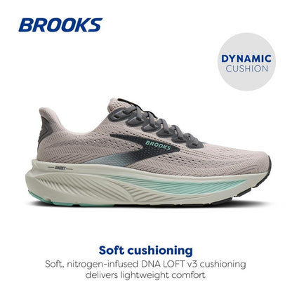 Brooks Women’s Ghost 17 Neutral Running Shoe - Mauve/Yucca/Bluewash - 8.5 Medium