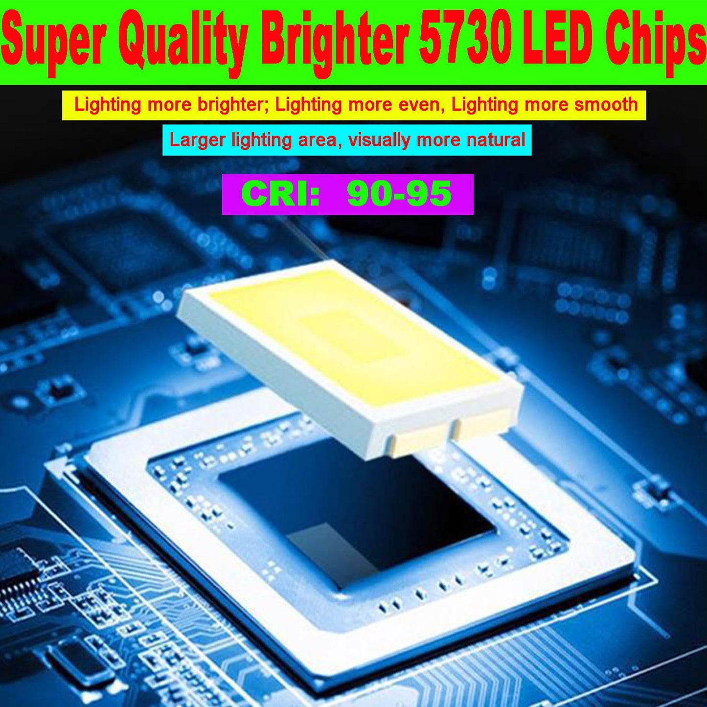 HAASHADA LED Strip Lights, DC12V 5m/16.4ft Dimmable SMD 5730 (5630 Upgraded) Super Bright 600LEDs 28000LM LED Ribbon Lights Strip Non-Waterproof, 2 Times Brighter Than 3528, Blue