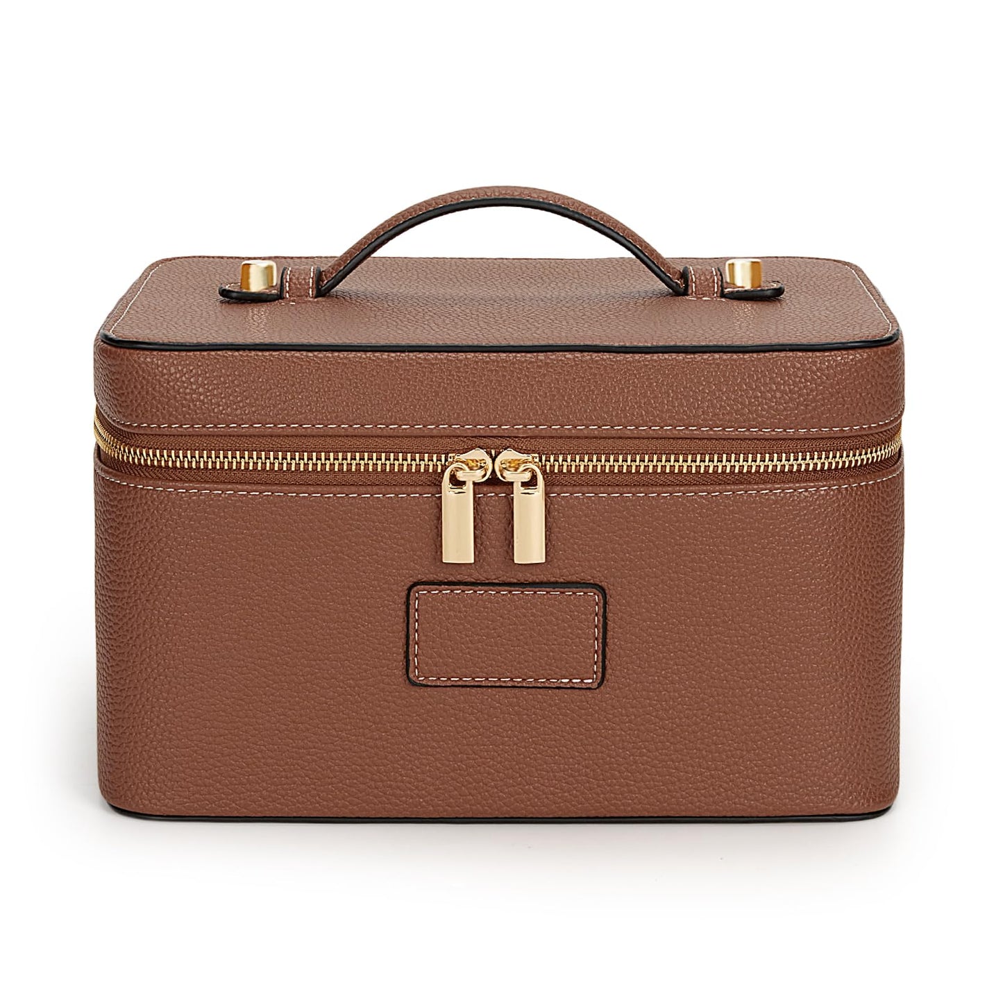 HiTotes Makeup Bag Large Vanity Case for Women Travel Cosmetic Bag Makeup Case Organizer Leather Travel Toiletry Bag