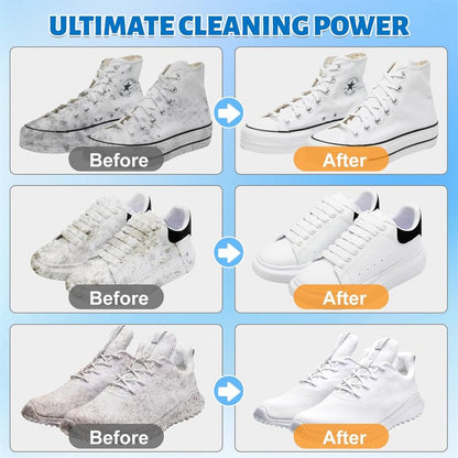 Shoe Cleaner Foam - Jevvu Sneaker Stain Remover & Dirt Eliminator | Cleaning Kit for White Shoes