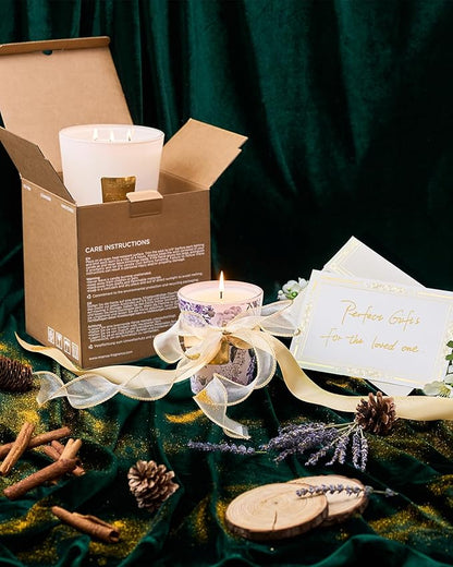 M&SENSE Moonlight Tuberose Large Candles for Home Scented, Natural Soy Long Lasting Slow Burning Candle 35oz 150 Hours Burn, Organic Relaxing Aromatherapy Candle Appreciation Gift for Women