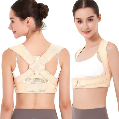Posture Corrector for Back Support: Adjustable Shoulder Posture Brace for Men and Women (Black, Small/M)