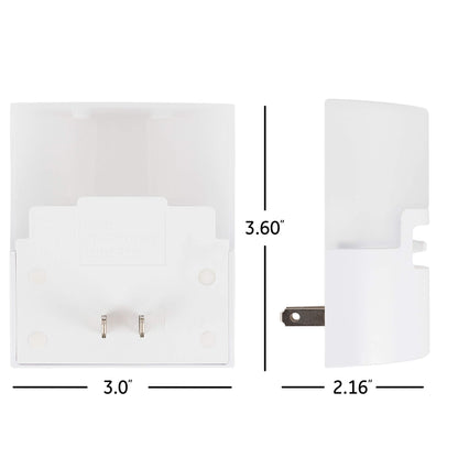 GE Ultrabrite Dimmable Sconce LED Night Light GEPlug-In, Energy Efficient, Dusk-to-Dawn Sensor, Adjustable Brightness, Ideal for Bedroom, Bathroom, Hallway, Nursery, White, 45123, 1 Pack,