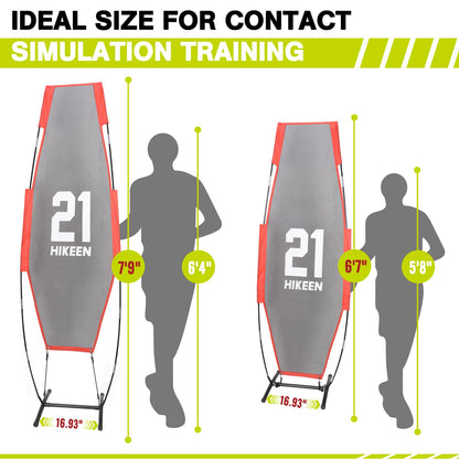 Hikeen Basketball Defender Dummy, Training Equipment for Practice Basketball Dribbling, Shooting, Passing - 2 Sizes Folding Poles, 4 Reinforced Base Sandbags