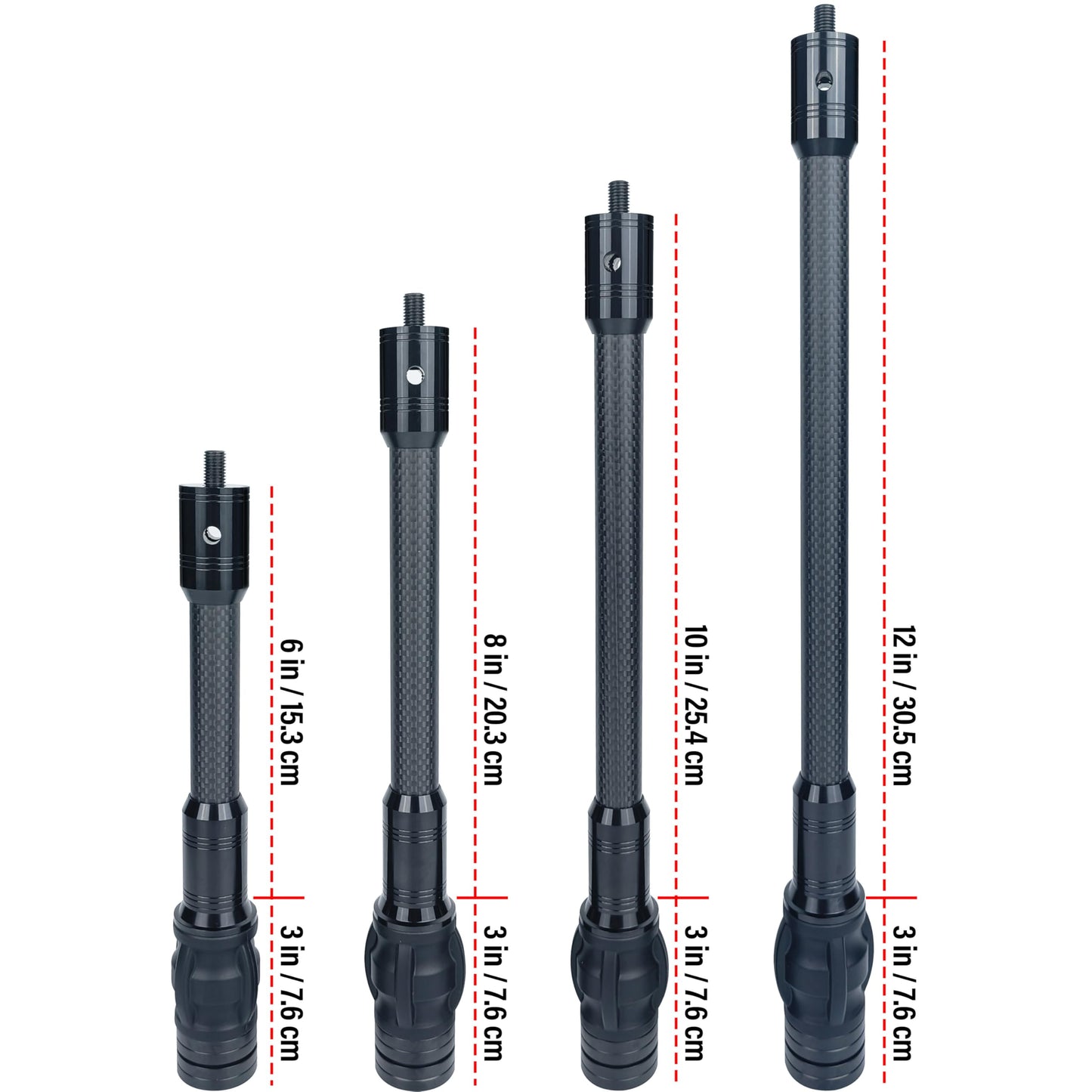 ZMATLIAO Carbon Archery Bow Stabilizer Single Side Adjustable V-Bar Mount Quick Disconnect Bow Rod Stabilizer, Bow Stabilizer & Compound Bow Accessories-6