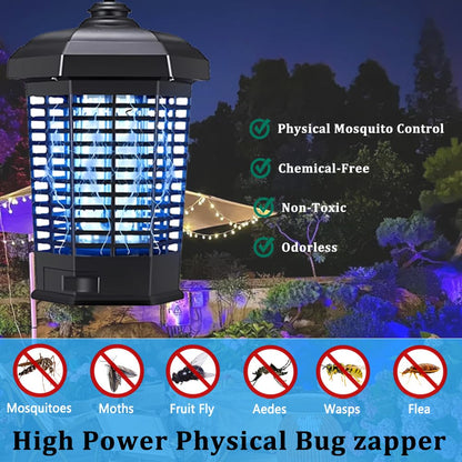 Bug Zapper for Outdoor,Mosquito Zapper, Waterproof Electric Mosquito Zappers, Insect Killer lamp, Electronic Fly Zapper for Backyard, Patio,Garden,Sport Fields Home（4200v,10ft Cord）