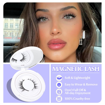 Magnetic Eyelashes with Applicator Reusable Magnetic Lashes without Eyeliner Natural Anime No Glue Needed Magnetic Lashes Manga Magnetic Eyelashes Kit by ALICE
