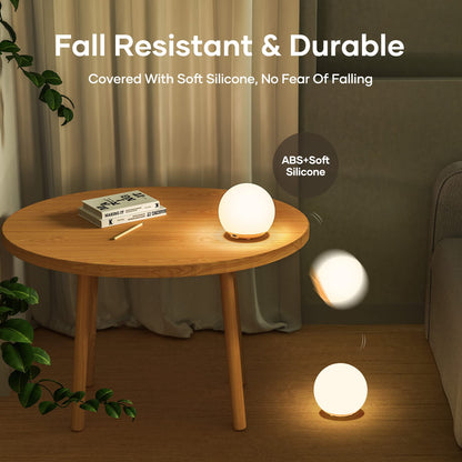 Night Light for Kids, USB Rechargeable Beside Lamp with Dimmable,Warm Light,7 Colors Changing,Touch Control, 0.5/1Hour Timer for Nursery, Baby,Bedroom,Camping