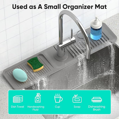 24 Inch Longer Faucet Mat for Kitchen SinkBathroom Kitchen Sink Splash Guard
