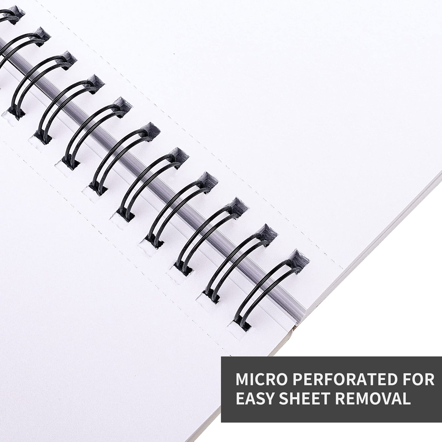 FIXSMITH 9"X12" Sketch Book | 200 Sheets (68 lb/100gsm) Sketchbook| 2 Pack (100 Sheets Each) |Acid Free Drawing Paper | Spiral Bound Sketchpad for Beginners,Artists & Professionals | Bright White