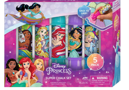 JA-RU Disney Princess Chalk Holder (1 Pack) Sidewalk Chalk for Kids - Kids Outdoor Play & Playground Toys - Non Toxic Jumbo Chalk for Boys and Girls - Birthday Gifts. B-6904-1