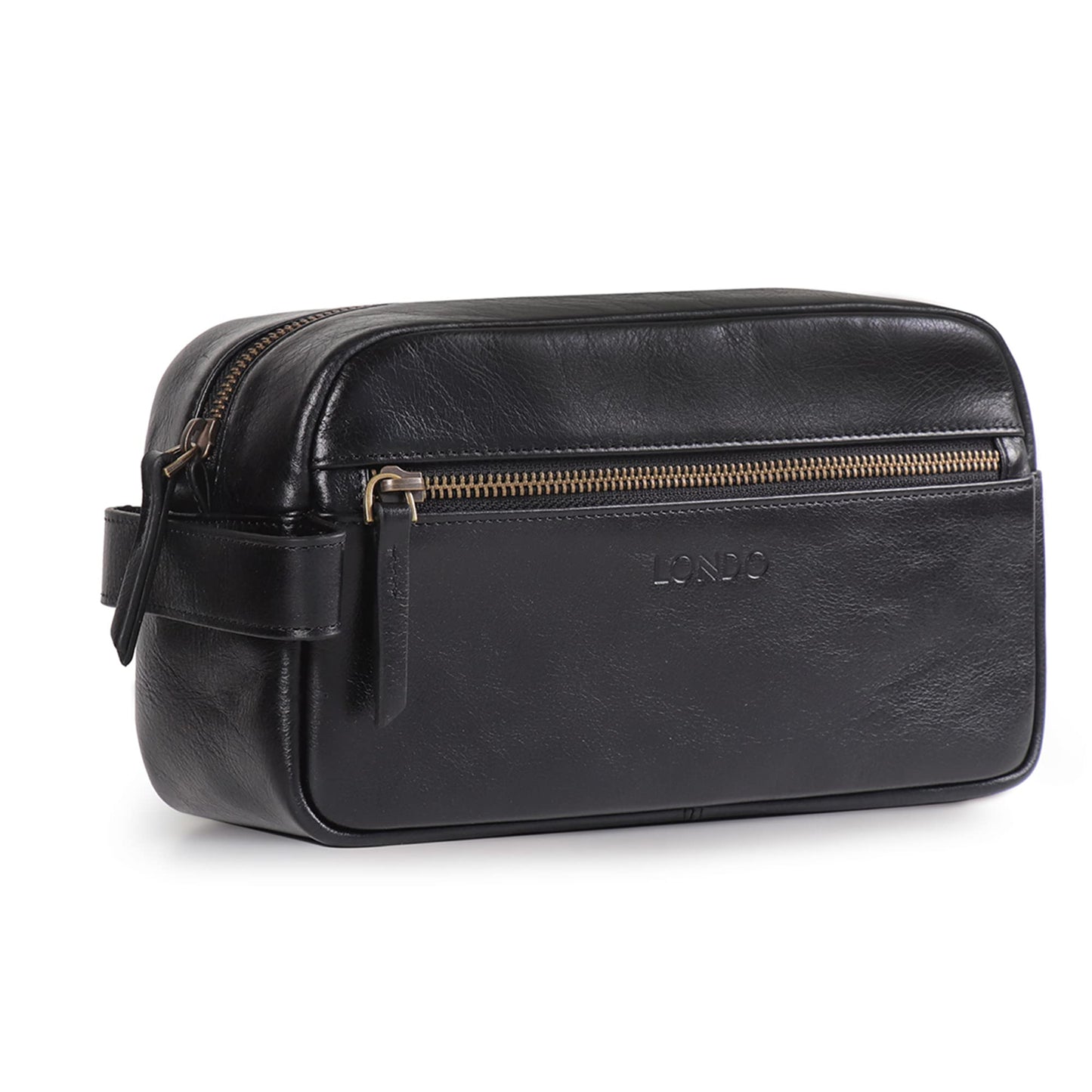 Londo Genuine Leather Travel Toiletry Bag – Makeup, Shaving Organizer, Dopp Kit for Men & Women, Durable & Stylish Travel Accessory