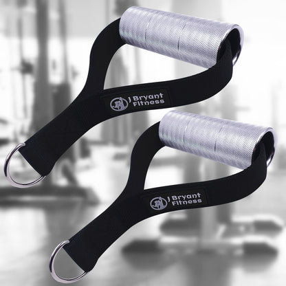 J Bryant Thick Gym Handles 2" Strong Grips Non Slip High Density Aluminum Metal Handles for Cable Machine Pulleys, Arm Wrestling Training, Wrist Finger Forearm Strengthener(1 Pair)