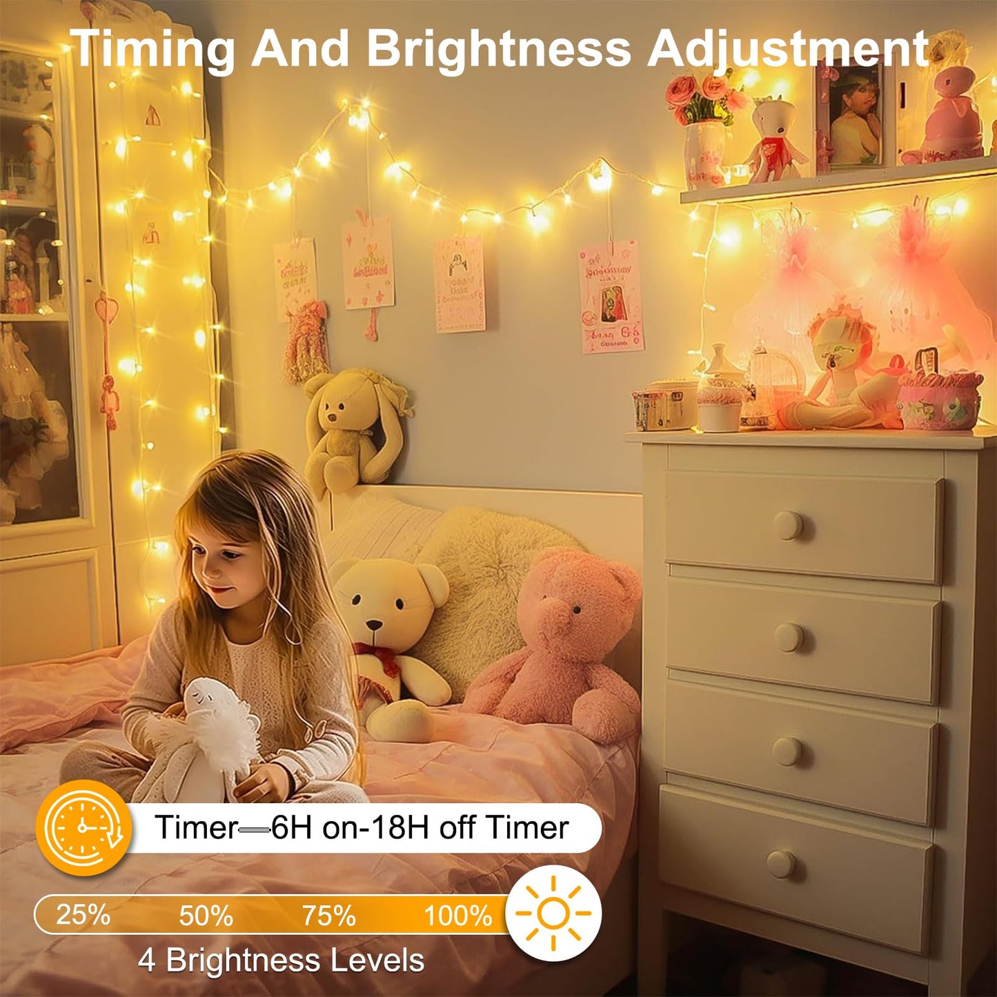 MGYIF 100FT 300 LED Christmas Lights Plug in,Outdoor Indoor Waterproof Fairy Lights with Timer and 8 Modes, Connectable Christmas Tree Lights for Outdoor Indoor Garden Party Decoration(Warm White)