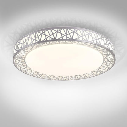 ASD 20 Inch LED Flush Mount Ceiling Light Fixture for Bedroom, 42W 2474LM 5CCT 2700K-5000K, Triac Dimmable Lights, Dining, Living Room, Kitchen Lamps, Modern Home Lighting Fixtures, Nickel, ETL
