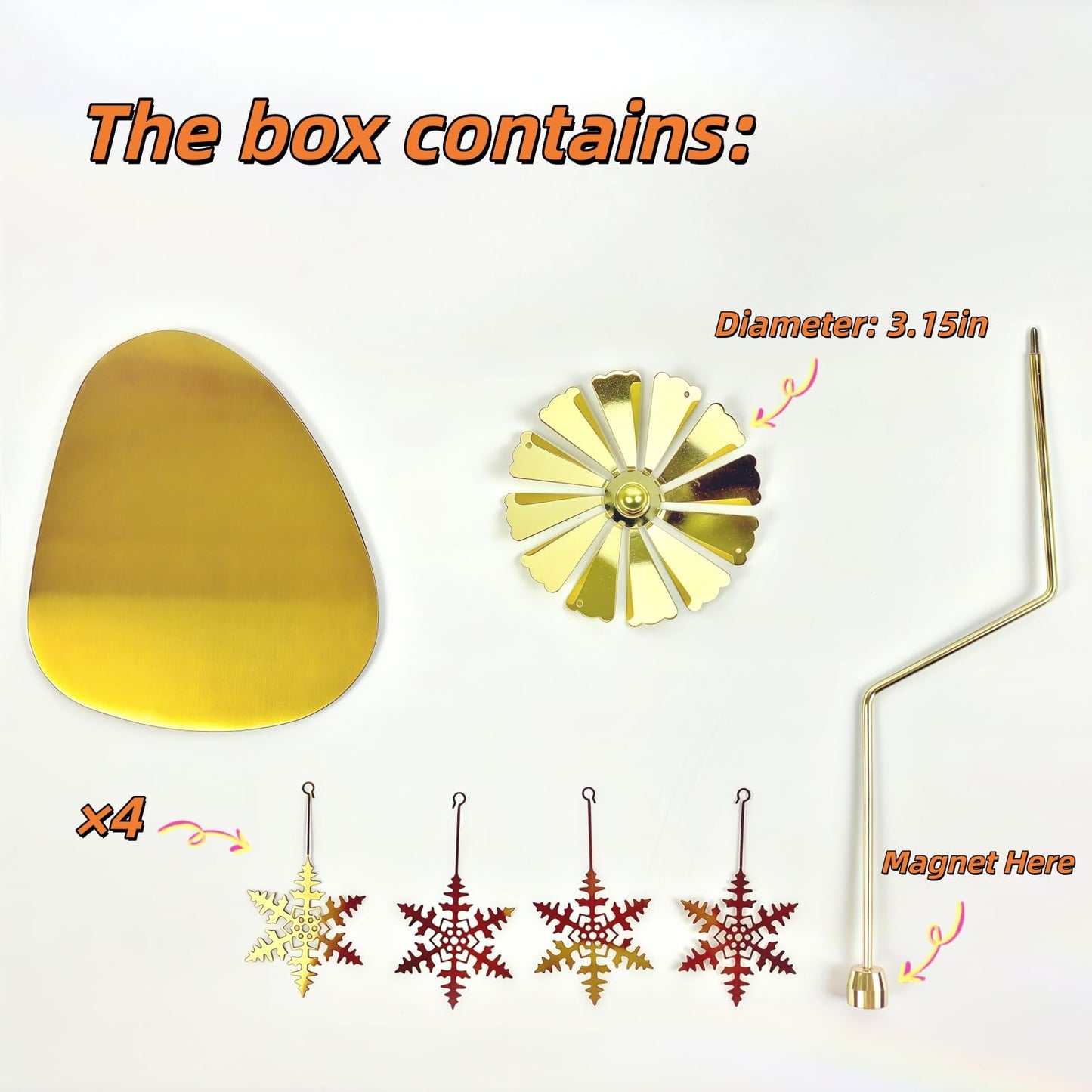 Spinning Candle Carousel Rotary Holder German Rotating Metal Tea Light Holder Chime Candle Spinner for Christmas Gold Snowflake Decor Gifts for Women Sister Mom Hostess Candlestick Table Centerpiece