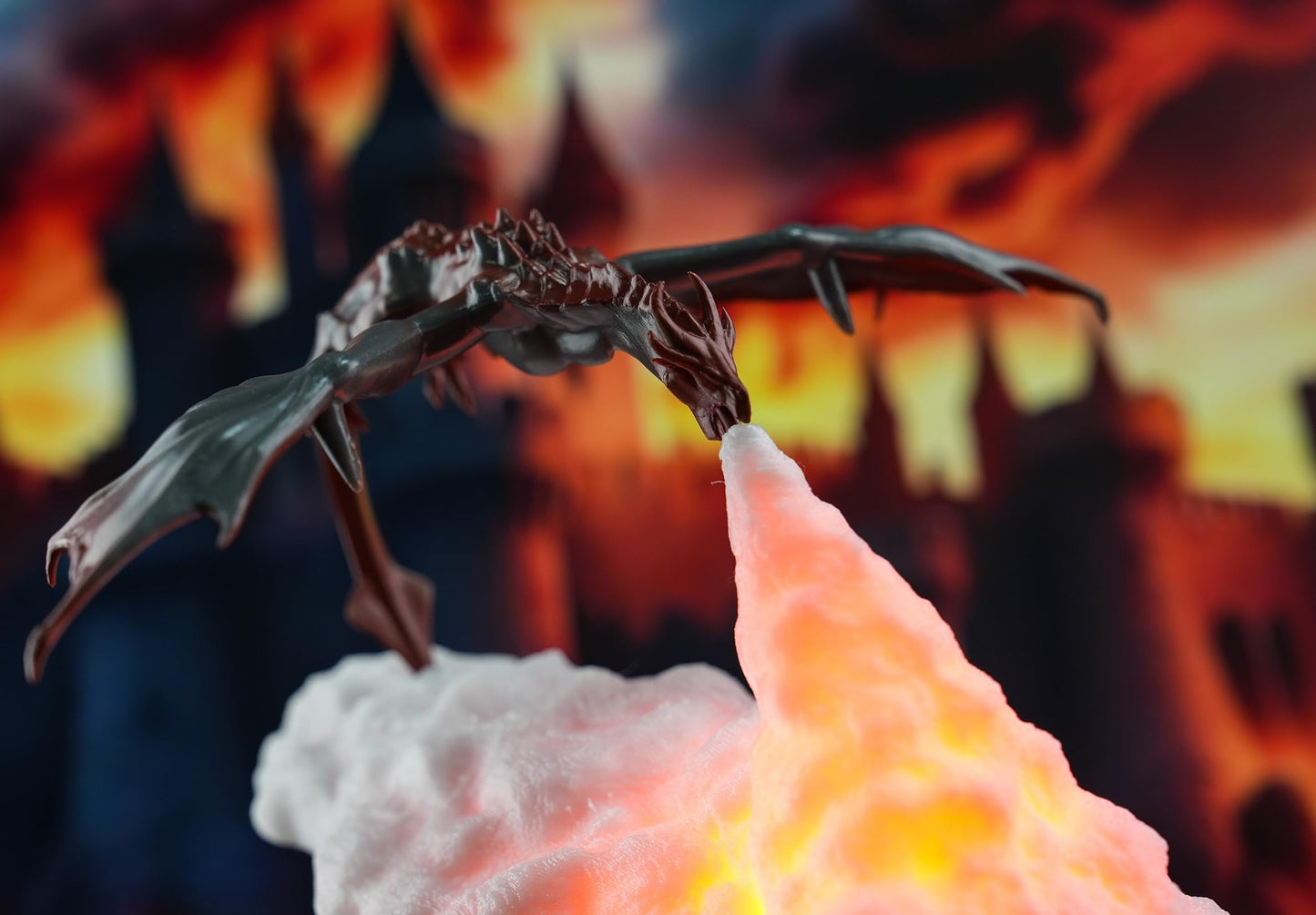 HGomx Fire Dragon Lamp Light, 3D Printed Night Light LED Moon Light Gift for Boys and Girls Bedroom Kids Room with USB Rechargeable (Fire Dragon)