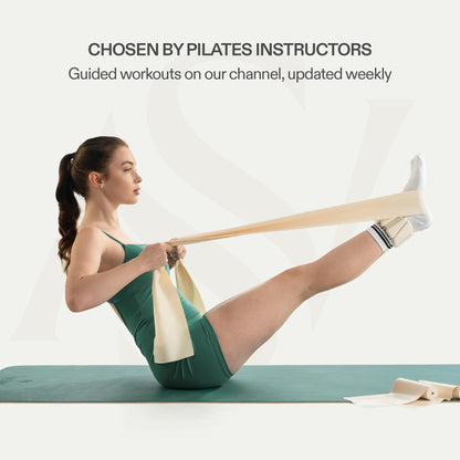 Vesstra Signature Pilates Set - Complete Pilates Kit with Ring, Ball, Wrist and Ankle Weights & Resistance Bands for Home or Studio Workouts