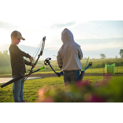 Genesis Original Compound Bow & Arrow Kit- Adjustable Riser, 15"-30" Draw Length, 10-20 lb Draw Weight, All Skill Levels, Draw Hand - Left, Yellow