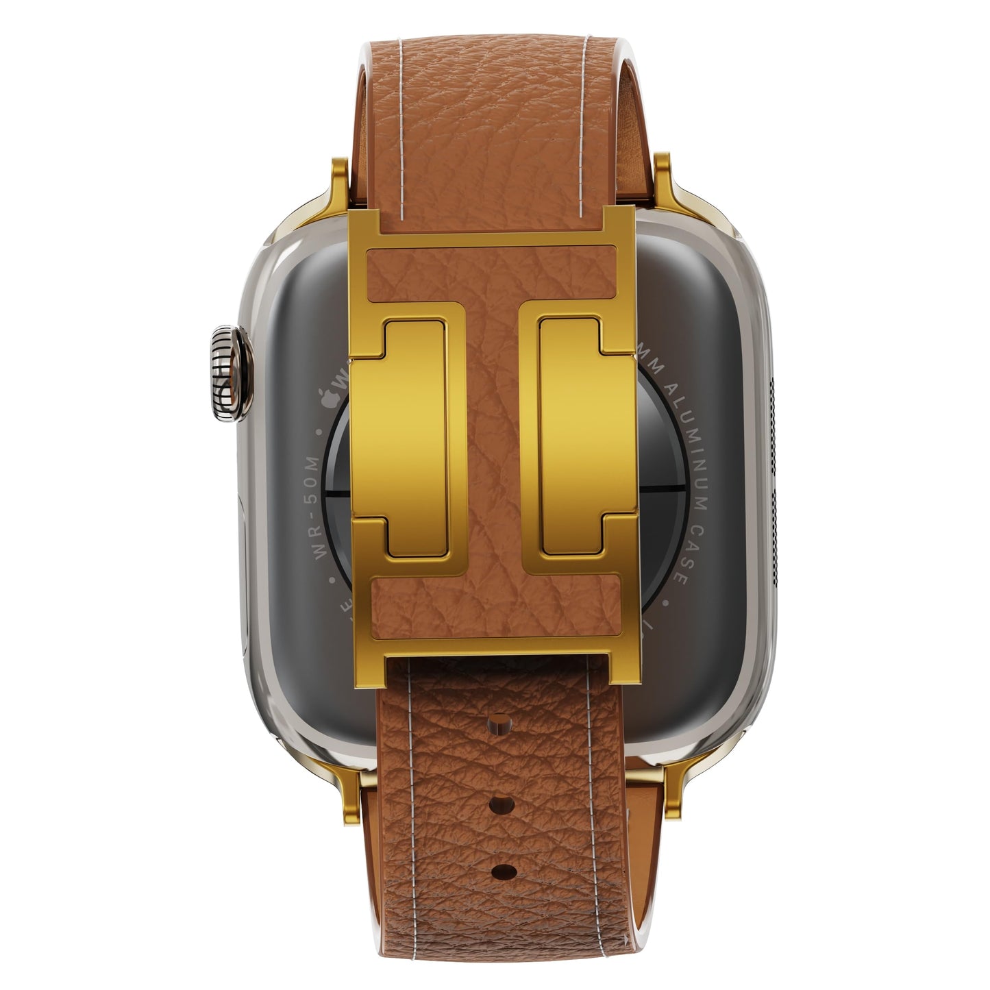 Leather Magnetic Watch Band Compatible with Apple Watch Ultra 49mm 46mm 45mm 44mm 42mm 41mm 40mm 38mm, Designer Replacement Strap for Women Men iWatch Series 9/8/7/6/5/4/3/2/1/SE/Ultra 2