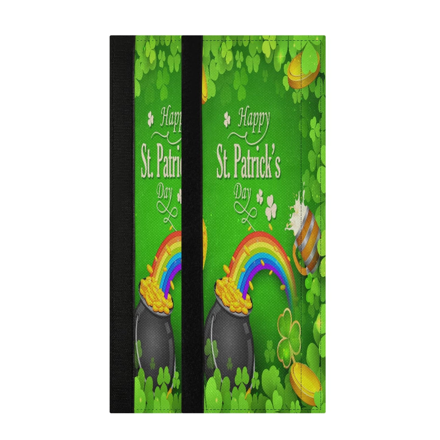 Eionryn St Patricks Day Clover Shamrock Refrigerator Door Handle Covers Gold Coin Rainbow Lucky Kitchen Appliances Gloves for Microwave Dishwasher Fridge Door Cloth Protector 2pcs