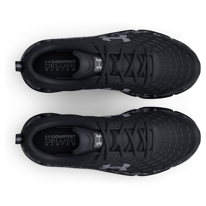 Under Armour Men's Charged Assert 10 Camo, (001) Black/Black/Pitch Gray, 15, US