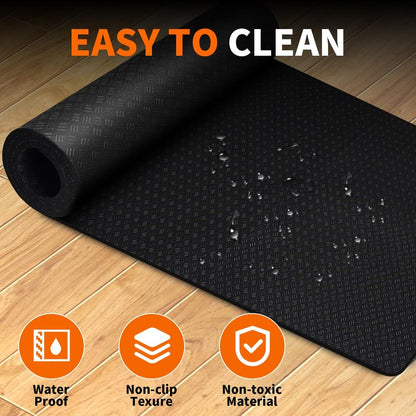 Stepwaver 2 Pack Double Non-Slip Workout Mat for Ellipse Leg Exerciser, 23.6" × 11.8" 0.2" Thick Ellipse Machine Mat, Exercise Mats for Under Desk Ellipticals