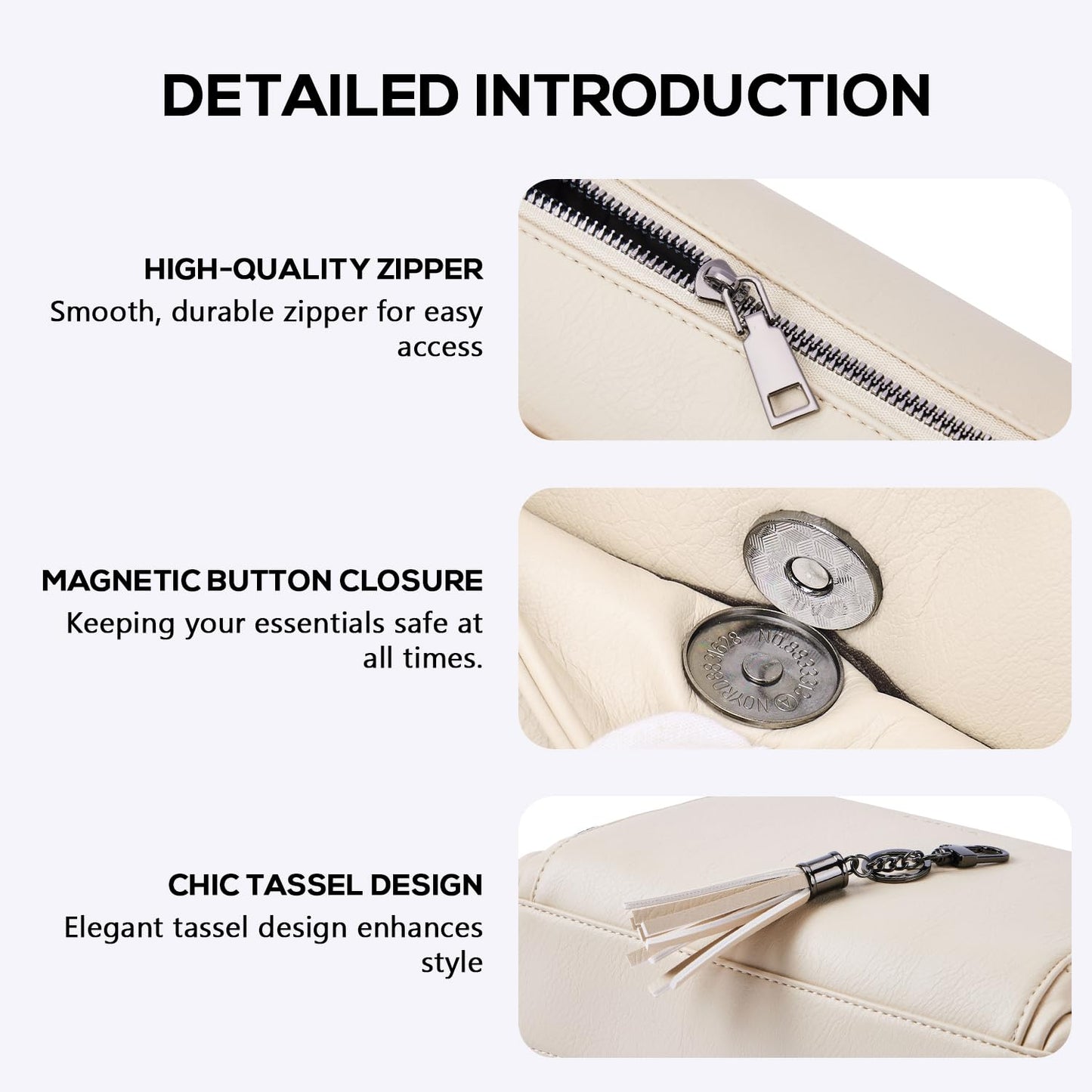 POIUGOYA Crossbody Purses for Women Trendy,Vegan Leather Medium Crossbody Bag,Women's Crossbody Travel Purse Built in Wallet