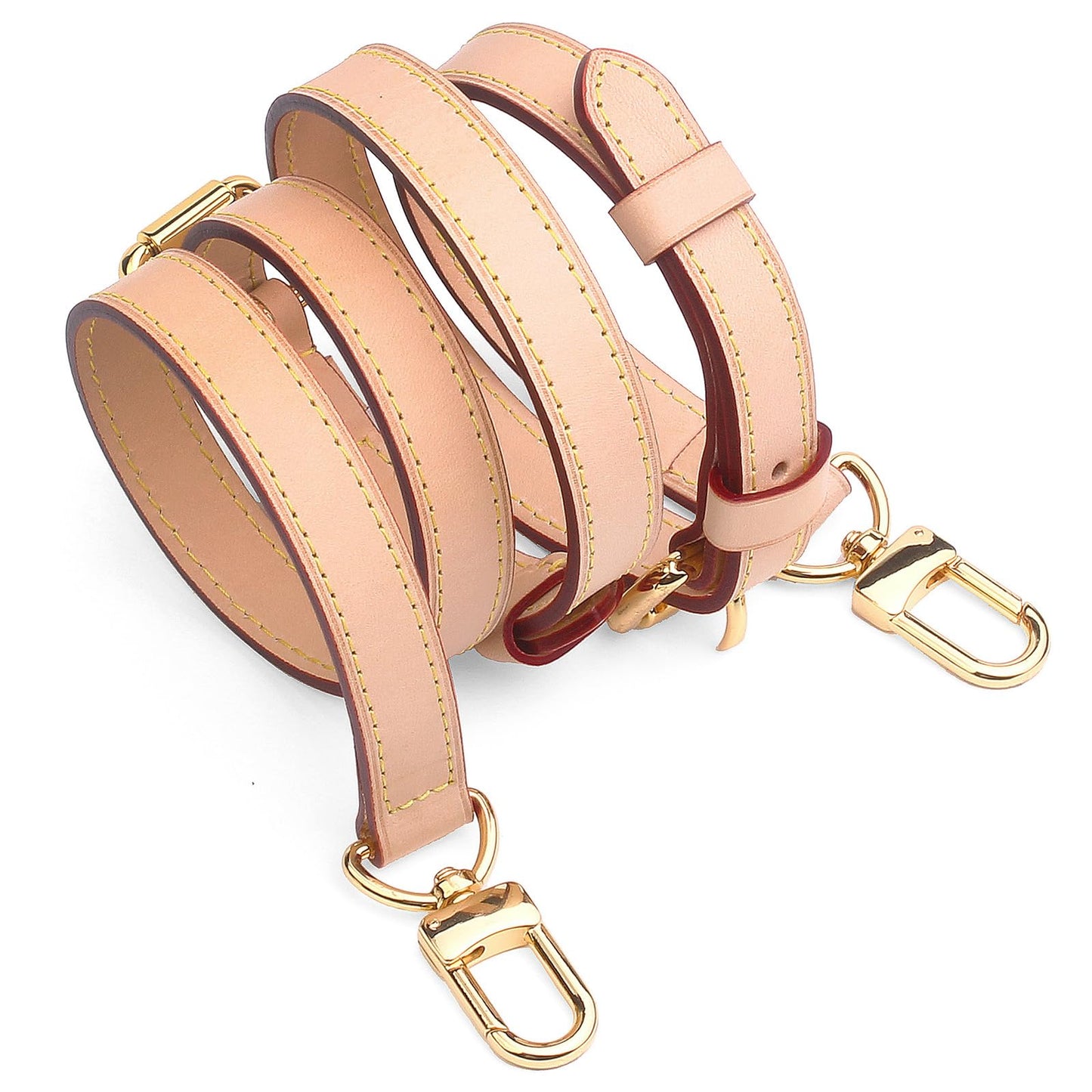 jiesinlov Vachetta Leather Replacement Crossbody Bags Strap Adjustable Shoulder Strap for Speedy 20 25 long strap(0.70Width Three Segments Adjustable 26.8-47.2Length)