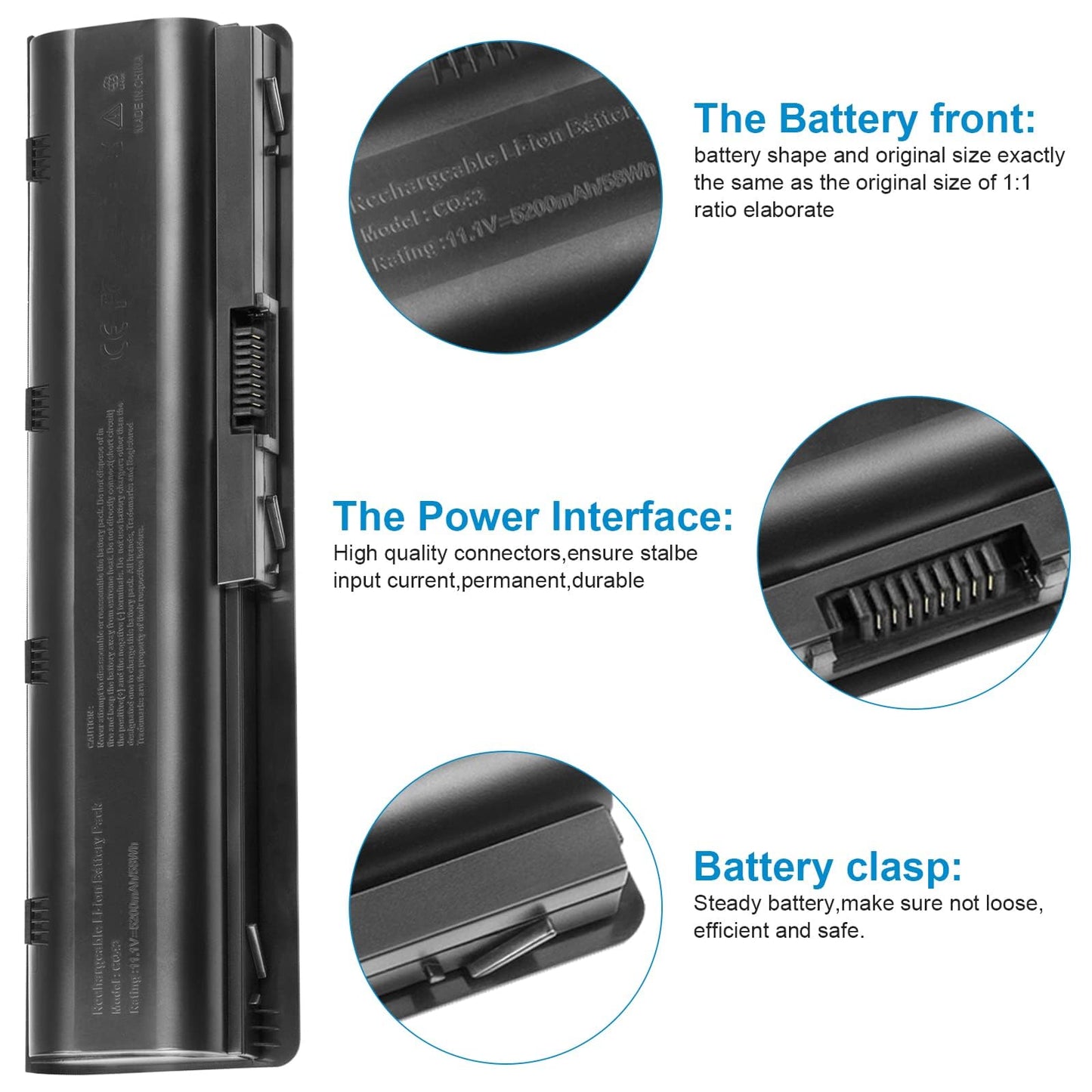 Futurebatt New Spare Battery fit HP 593553-001 593554-001 636631-001 593550-001 593562-001 586007-851 HSTNN-Q62C HSTNN-CBOW HSTNN-IB0N HSTNN-IB0X MU06 MU09 Pavilion G7 G6 G4