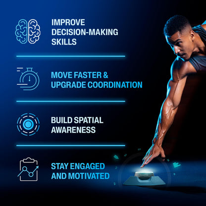 BlazePod Soccer Reaction Training Kit – 6 Reaction Light Pods to Improve Speed, Focus, & Decision-Making - Cognitive Light Drills for Football Players & Coaches - App Access