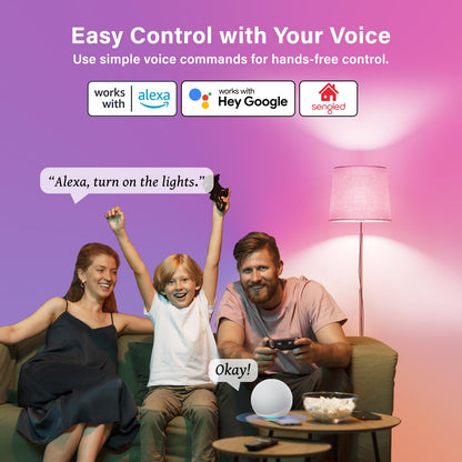 Sengled WiFi Light Bulb - Smart Bulbs That is Compatible with Google Assistant, A19 Daylight (5000K) - No Hub Required, 800LM 60W High CRI)60 Equivalent, 4 Count (Pack of 1)