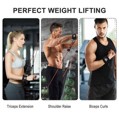 LTTGX Wrist Cuffs for Cables Gym, Adjustable Wrist Straps for Cable Machines Lifting Neoprene Padded