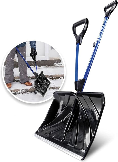 Snow Joe 20-Inch Snow Shovel with Assist Handle, Heavy Duty Shovels, Shovelution, Blue, SJ-SHLV20