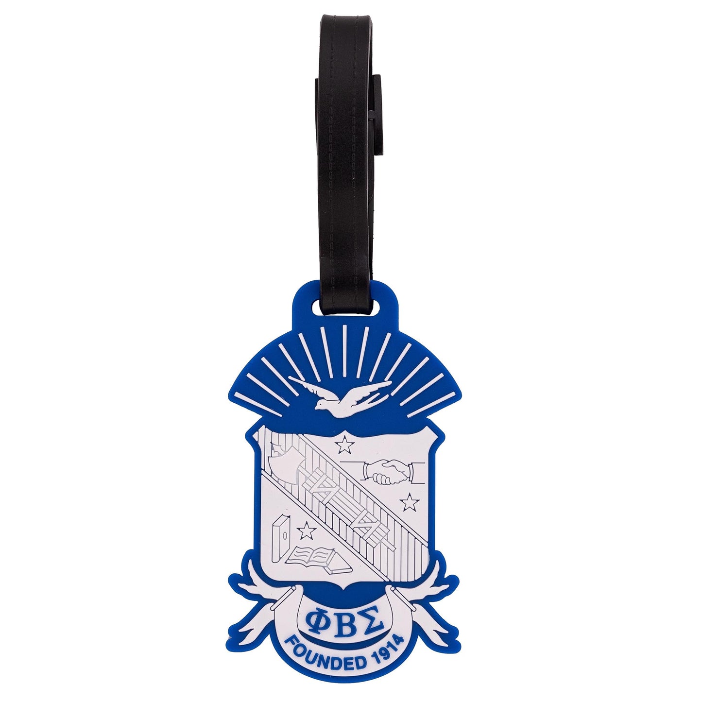Desert Cactus Phi Beta Sigma Luggage Tag Fraternity Bag Nupe (PVC Crest Luggage Tag)