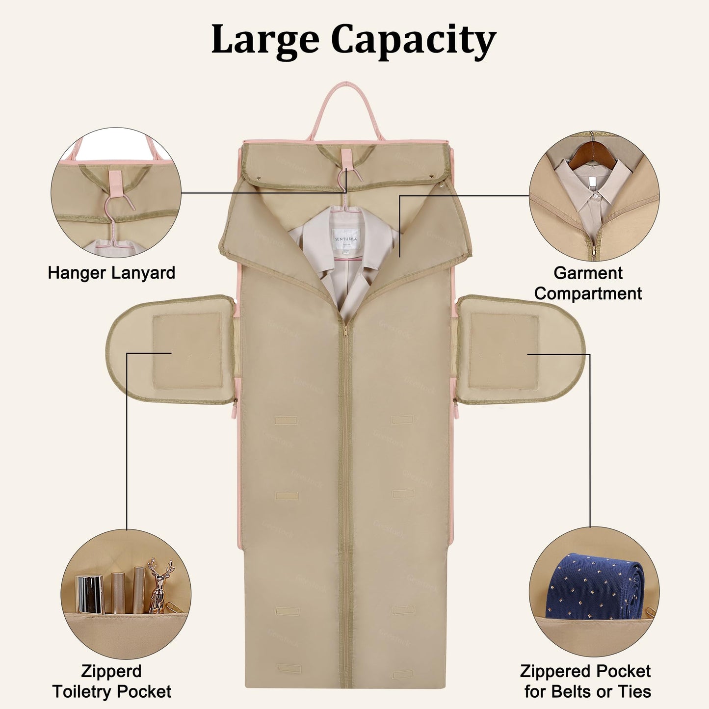 Convertible Garment Duffle Bag for Travel, Carry On Garment Bag with Shoe Pouch, PU Leather, 2 in 1 Hanging Suit Travel Bags Large Weekender Overnight Bags for Women Men (Pink)