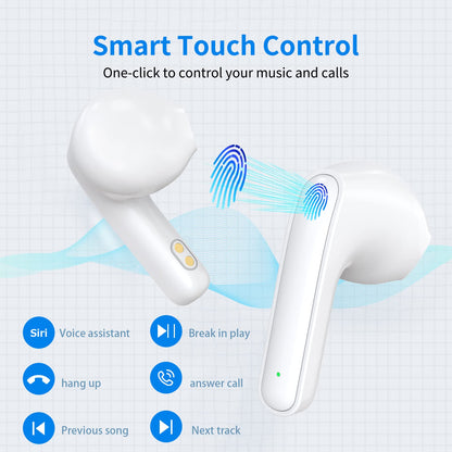 Kids Earbuds, Wireless Bluetooth Girls Boys Headphones with Microphones, 85dB Healthy Volume Control Protect Hearing, Lightweight, Waterproof, 30Hrs Playtime,Earphones for iPad Tablet Computers, Panda
