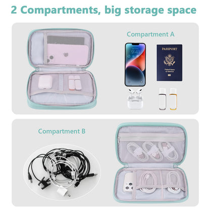 DDgro Travel Accessories Organizer Electronics Pouch for Keeping Certificates Charger/Power Bank/Cables/Mouse/Earphone (Medium, Black)