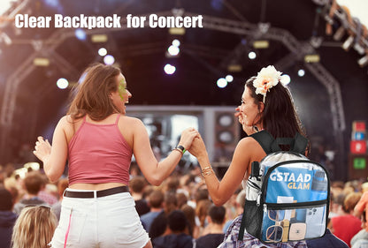 Oraben Clear Backpack for Stadium Events Clear Bag Small Stadium Backpack Waterproof 12x6x12 for Women Men Adult Concert Sports