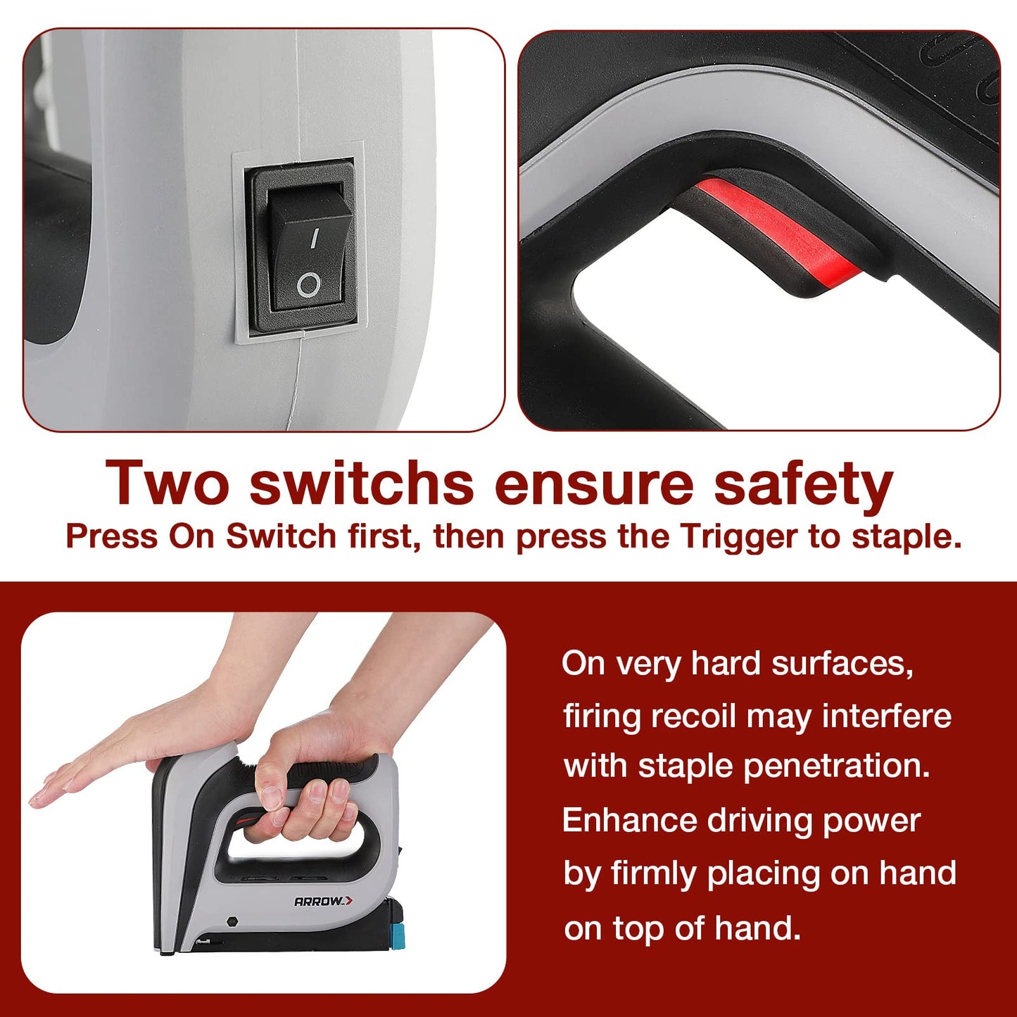 Arrow Cordless Staple Gun Kit, Electric Stapler with 3750 Pieces T50 1/4", 3/8", 1/2" Staples, for Upholstery Professional and DIY Projects, T50DCD