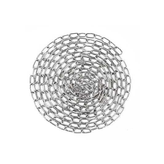 10 Feet SUS304 Stainless Steel Chain, Hanging Chain Link Light Duty Chain, Heavy Duty Hanging Chain for Home Outdoor Camping, Thickness 0.08 inches
