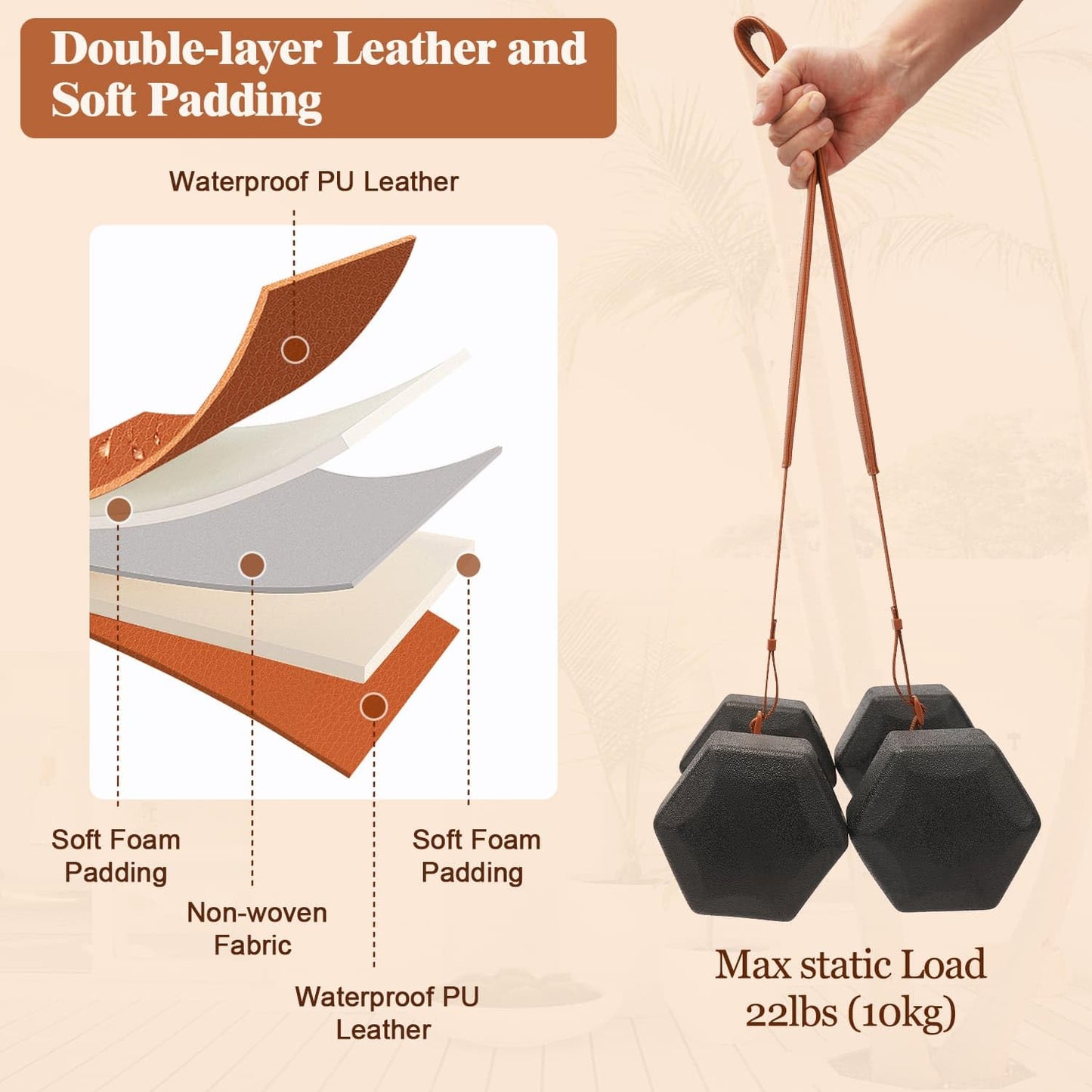 Divvia 1.8”Wide Camera Strap, Fashionable PU Leather Camera Strap for Sony/Nikon/Canon/Minolta/Panasonic/SLR/DSLR Cameras (Brown, 1.8 inch)