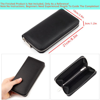 RIVEENY Leather Purse Templates, Acrylic Leather Patterns Templates for Women's Wallet Long Clutch Zip Around Travel Leather Purse