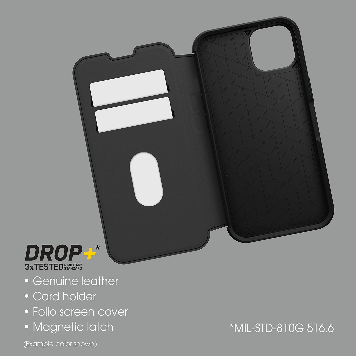 OtterBox iPhone 13 (ONLY) Strada Series Case - Espresso, Card Holder, Genuine Leather, Pocket-Friendly, Folio case