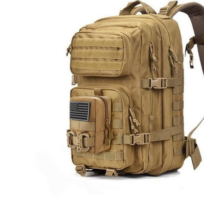 FRTKK 2 Pack Molle Pouches - Tactical Compact Water-Resistant EDC Pouch Small Utility Pouch Bags (Patch Included) (2 Pack-Tan)