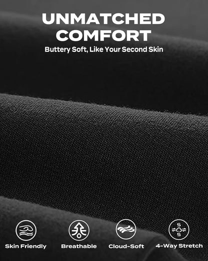 TNNZEET Capri Leggings for Women - Tummy Control Black Leggings with Pockets High Waisted Yoga Pants Workout Cycling Leggings