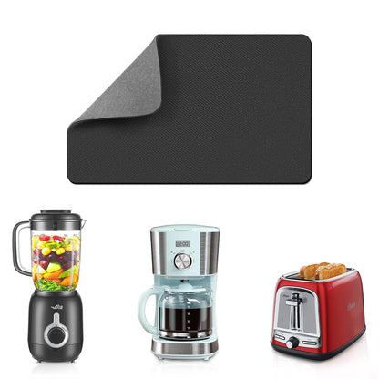 LOPNUR 14"x10" Small Appliance Slider, Appliance Sliders for Kitchen Appliances, 360° Rotating Sliding Tray for Coffee Maker, Heat Resistant Mat Cut to Fit Stand Mixer Air Fryer Microwave, Gray