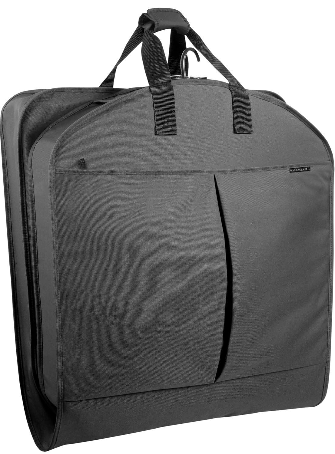 WallyBags® 52” Deluxe Travel Carry-On Garment Bag with Two Pockets, Perfect for Dresses, Suits, Men and Women, Black